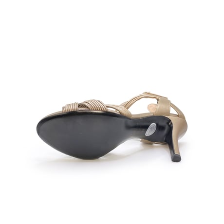 ノットデザインヒールトラップサンダル / Knot design heel trap sandals L0177（BRONZE）
