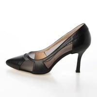 チュールポインテットパンプス/Tulle pointe pumps L0249 (BLACK）