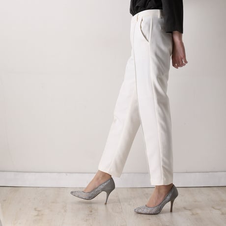 ラインストーンチュールヒールパンプス / Rhinestone tulle heel pumps L0210 (L.GRAY）
