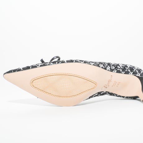 ポインテッドリボンチュールパンプス/ Pointed ribbon tulle pumps L0273 (BLACK/C)