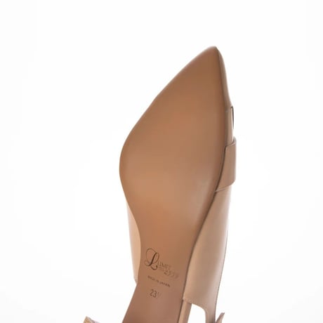 ポインテッドメッシュバックバンドパンプス/Pointed mesh back band pump L0242 (BEIGE）