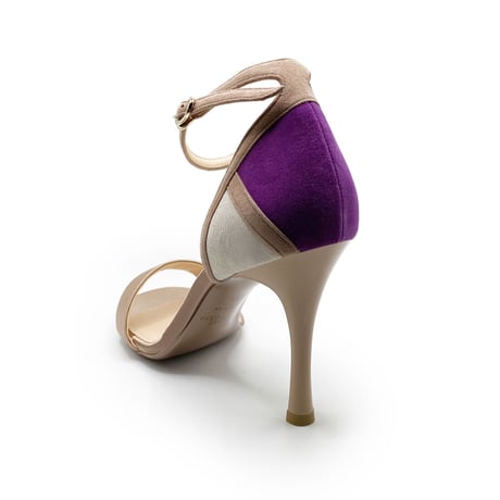 カラーパネルネックストラップサンダル/Color panel neck strap sandals L0219 (BEIGE）