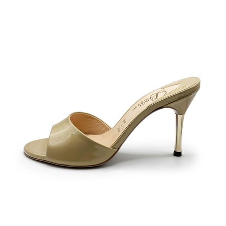 スパイクヒールミュールサンダル/Spike heel mule sandals L0217（L.BEIGE/E）