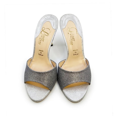 スパイクヒールミュールサンダル/Spike heel mule sandals L0217 (SILVER）