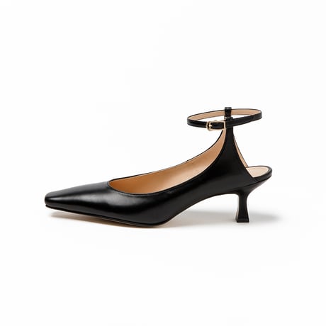 スクエアトゥネックベルトパンプス/Square Toe Neck Belt Pumps L02