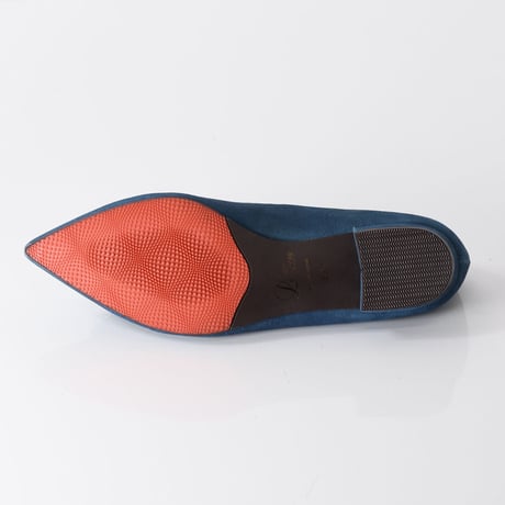 ビジューバックルフラットシューズ / Bijou buckle flat shoes L0223（BLUE/S）