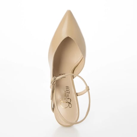 ポインテッドネックベルトパンプス/Pointed neck belt pumps L0253 (BEIGE）