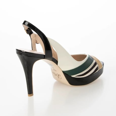 オープントゥプラットフォームスリングバックヒールサンダル/Open toe plat form sling back heel sandal L0256 (MULTI/C）