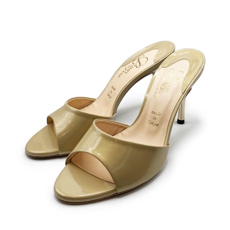 スパイクヒールミュールサンダル/Spike heel mule sandals L0217 (L.BEIGE/E）