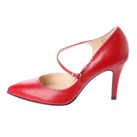 バイアスストラップパンプス/ Bias Strap Pumps L0164（RED）