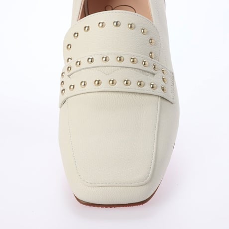 スタッズローファーシューズ / Studs loafers shoes L0206 （WHITE）