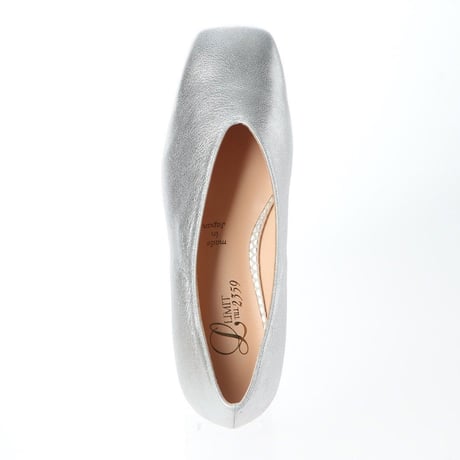 スクエアVカットフラットシューズ / Square v-cut flat shoes L0205（SILVER）
