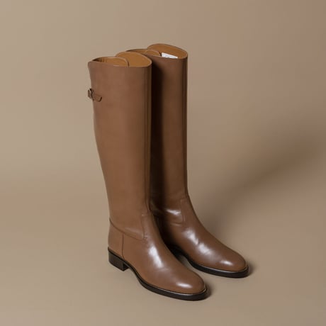 ワンストラップバックジップジョッキーブーツ/One strap back zip jockey boots L0233（BROWN）