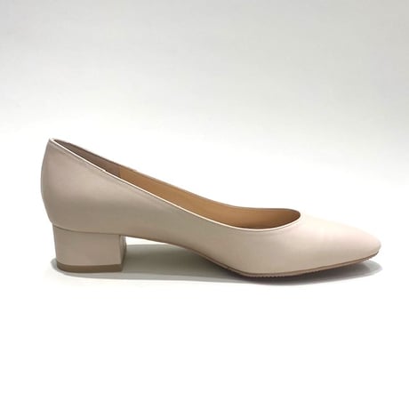 アーモンドトゥローヒールパンプス/Almond toe low heel pumps L0266 (IVORY)