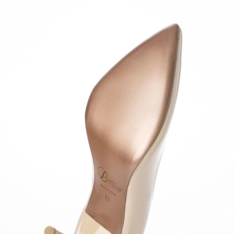 ポインテッドトゥエナメルヒールパンプス/Pointed toe enamel heel pumps L0209E (BEIGE/E）