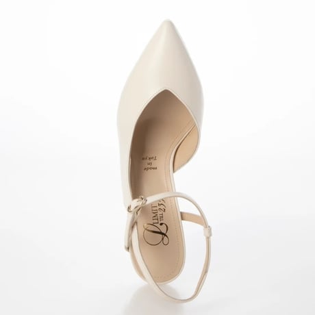 ポインテッドネックベルトパンプス/Pointed neck belt pumps L0253 (IVORY）