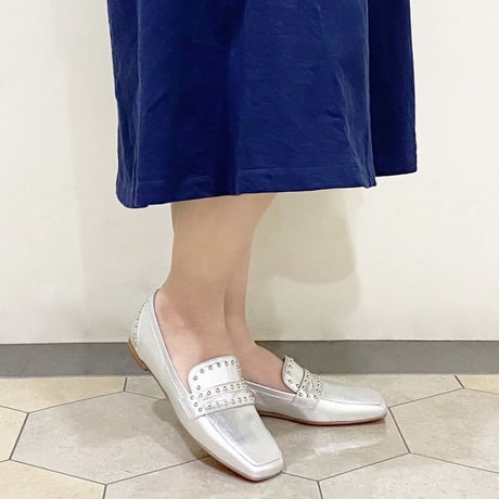 スタッズローファーシューズ / Studs loafers shoes L0206 （SILVER）