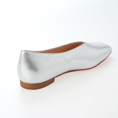 スクエアVカットフラットシューズ / Square V-Cut Flat Shoes L0205（SILVER）