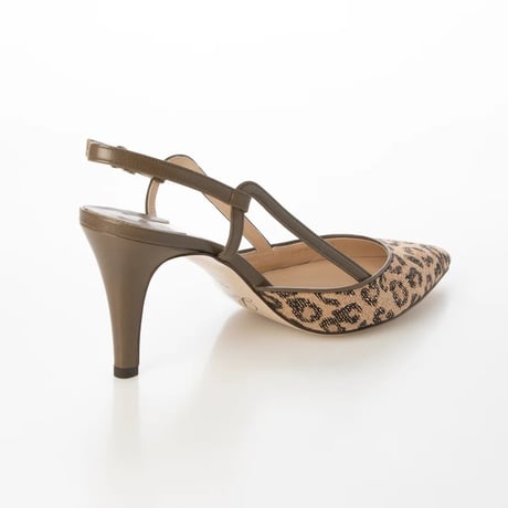 ポインテットトゥバックスリング/Pointed toe back sling L0250（LEOPARD）