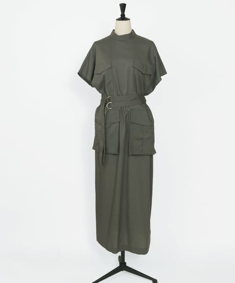 D-01 Work Dress [GREEN GRAY] sample