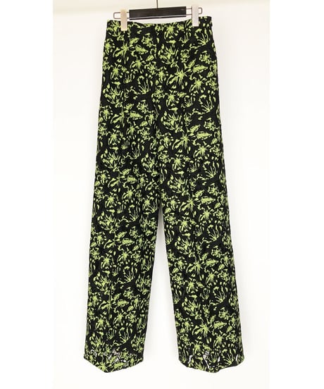 P-02/02 Flower Lace Wide Pants  <BLACK lace>