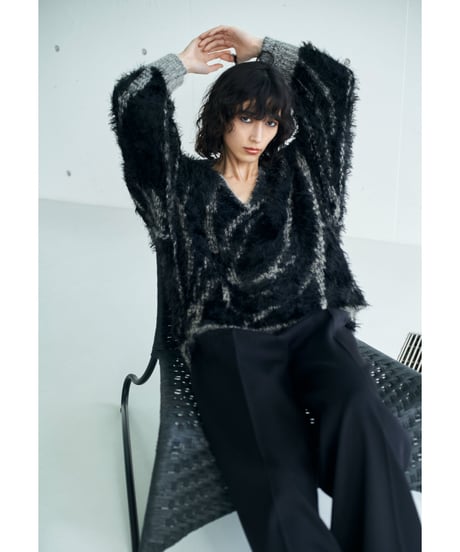 P-02/01 High waist Wide pants  <CAMEL>