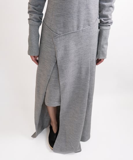 D-04 Wool Wrap dress  <GRAY>  sample