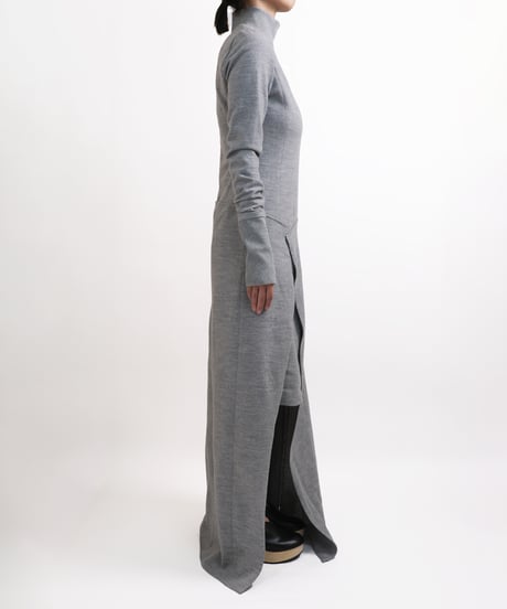 D-04 Wool Wrap dress  <GRAY>  sample