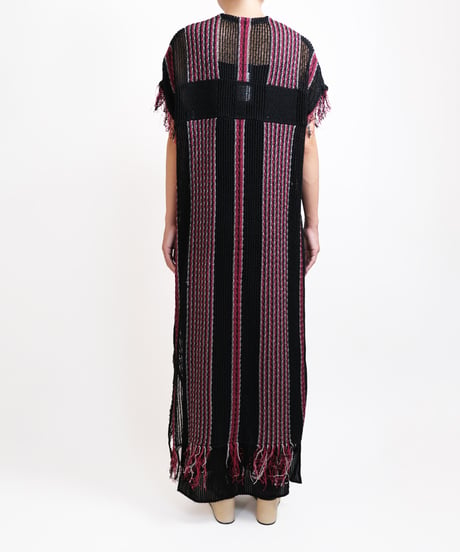 D-04 Stripe Knit Dress  <BLACK> sample