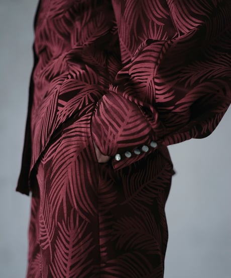 T-01 Leaf Jacquard Shirt <BORDEAUX>  sample