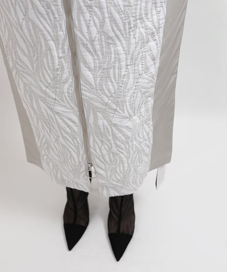 D-01 Jacquard Zip Camisole dress <LIGHT GRAY>