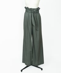 P-01/01 Gather pants [GREEN GRAY] sample