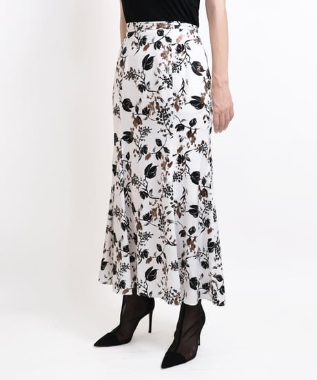 S-02 Foil Flower Skirt <WHITE Flower>  sample