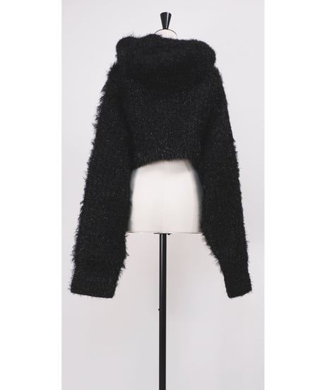 T-05 Fur yarn Hoodie <BLACK>