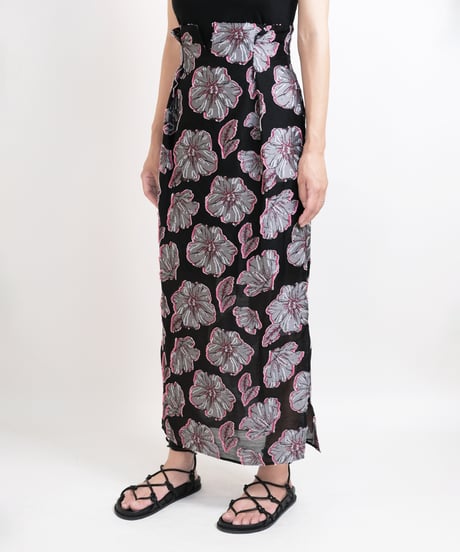 S-03/02 Rose of Sharon Skirt <CAMEL flower> sample