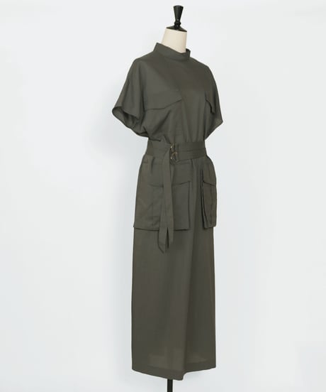 D-01 Work Dress [GREEN GRAY] sample