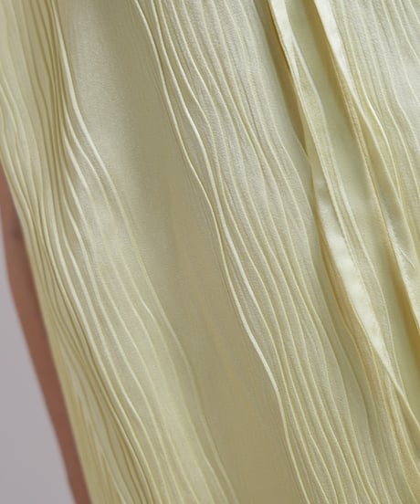 D-01/01 Pleats Sleeveless Dress<LIGHT YELLOW>  sample