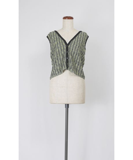 T-05 Mix yarn Knit Vest <GREENmix>