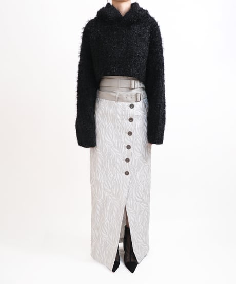T-05 Fur yarn Hoodie <BLACK>