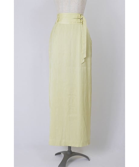 S-01 Pleats Belt Skirt <LIGHT YELLOW>  sample