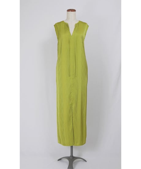 D-01/01 Pleats Sleeveless Dress<OLIVE GREEN>  sample