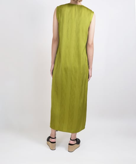 D-01/01 Pleats Sleeveless Dress<OLIVE GREEN>  sample