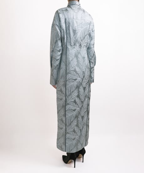 D-02/01 Leaf Shirt dress <GREEN GRAY>