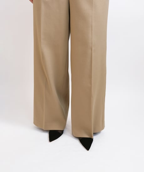 P-02/01 High waist Wide pants  <CAMEL>