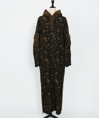 D-04 Flower Jacquard Long Hoodie [BLACK flower] sample