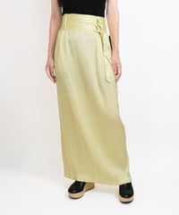 S-01 Pleats Belt Skirt <LIGHT YELLOW>  sample