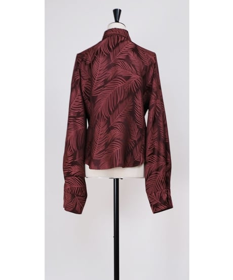 T-01 Leaf Jacquard Shirt <BORDEAUX>  sample