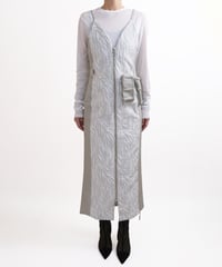 D-01 Jacquard Zip Camisole dress <LIGHT GRAY>