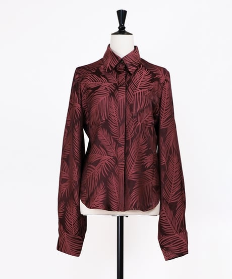 T-01 Leaf Jacquard Shirt <BORDEAUX>  sample