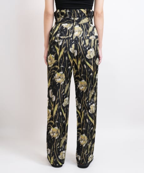 P-01/01 Bloom Tuck Pants <BLACK mix>